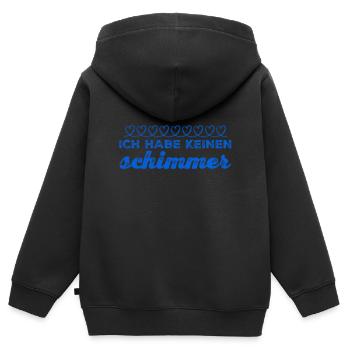 ich habe keinen Dunst - Kinder Premium Organic Zip Hoodie - Schwarz - Hinten - AI Model Kid Male (0cm)