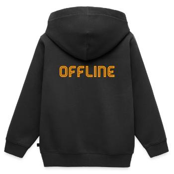 offline ist wundervoll - Kinder Premium Organic Zip Hoodie - Schwarz - Hinten - AI Model Kid Male (0cm)