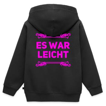 alles kein Problem - Kinder Premium Organic Zip Hoodie - Schwarz - Hinten - AI Model Kid Male (0cm)