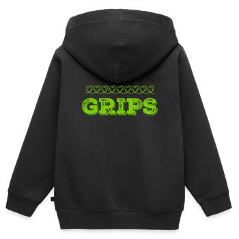 ich bin clever - Kinder Premium Organic Zip Hoodie - Schwarz - Hinten - AI Model Kid Male (0cm)