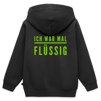 das Geld ist alle - Kinder Premium Organic Zip Hoodie - Schwarz - Hinten - AI Model Kid Male (0cm)
