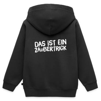 ich kann zaubern - Kinder Premium Organic Zip Hoodie - Schwarz - Hinten - AI Model Kid Male (0cm)