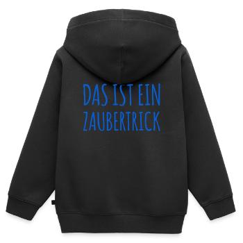das ist Magie - Kinder Premium Organic Zip Hoodie - Schwarz - Hinten - AI Model Kid Male (0cm)