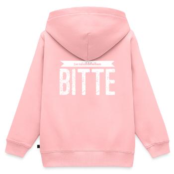 Vorsicht bei der Abfahrt - Kinder Premium Organic Zip Hoodie - Rosa - Hinten - AI Model Kid Female (0cm)