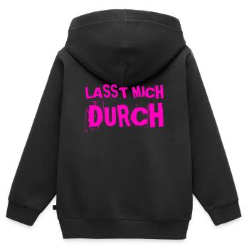 macht den Weg frei - Kinder Premium Organic Zip Hoodie - Schwarz - Hinten - AI Model Kid Male (0cm)