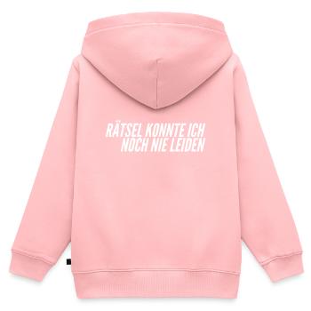 Rätsel sind nichts für mich - Kinder Premium Organic Zip Hoodie - Rosa - Hinten - AI Model Kid Female (0cm)