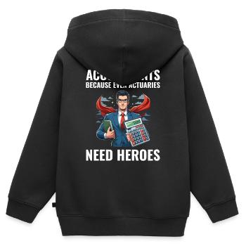 Buchhalter Buchhaltung Buchhaltung Finanzen Lustig - Kinder Premium Organic Zip Hoodie - Schwarz - Hinten - AI Model Kid Male (0cm)
