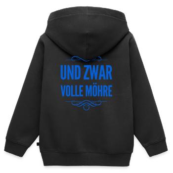 voll und ganz - Kinder Premium Organic Zip Hoodie - Schwarz - Hinten - AI Model Kid Male (0cm)
