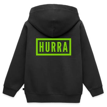 ich habe gute Laune - Kinder Premium Organic Zip Hoodie - Schwarz - Hinten - AI Model Kid Male (0cm)