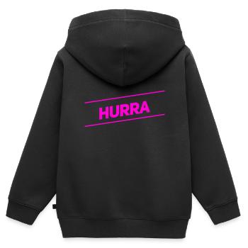 das ist super - Kinder Premium Organic Zip Hoodie - Schwarz - Hinten - AI Model Kid Male (0cm)