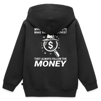 Buchhalter Buchhaltung Buchhaltung Finanzen Lustig - Kinder Premium Organic Zip Hoodie - Schwarz - Hinten - AI Model Kid Male (0cm)