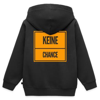 du hast keine Chance - Kinder Premium Organic Zip Hoodie - Schwarz - Hinten - AI Model Kid Male (0cm)
