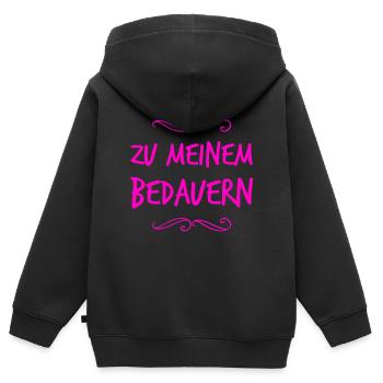 das ist bedauerlich - Kinder Premium Organic Zip Hoodie - Schwarz - Hinten - AI Model Kid Male (0cm)