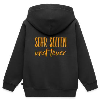 ich bin wunderbar - Kinder Premium Organic Zip Hoodie - Schwarz - Hinten - AI Model Kid Male (0cm)