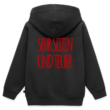 ich bin besonders - Kinder Premium Organic Zip Hoodie - Schwarz - Hinten - AI Model Kid Male (0cm)