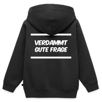 spitzen Sprage - Kinder Premium Organic Zip Hoodie - Schwarz - Hinten - AI Model Kid Male (0cm)
