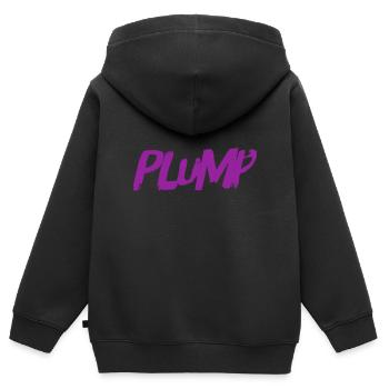 unbeholfen - Kinder Premium Organic Zip Hoodie - Schwarz - Hinten - AI Model Kid Male (0cm)
