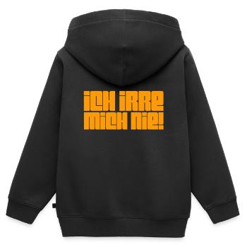 ich bin perfekt - Kinder Premium Organic Zip Hoodie - Schwarz - Hinten - AI Model Kid Male (0cm)