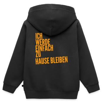 keine Lust auf Party - Kinder Premium Organic Zip Hoodie - Schwarz - Hinten - AI Model Kid Male (0cm)