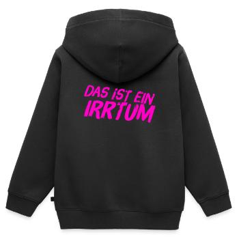 da liegst du falsch - Kinder Premium Organic Zip Hoodie - Schwarz - Hinten - AI Model Kid Male (0cm)