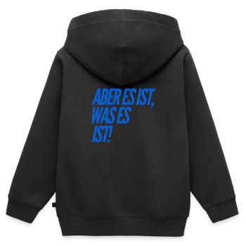 ich bleibe locker - Kinder Premium Organic Zip Hoodie - Schwarz - Hinten - AI Model Kid Male (0cm)