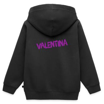 so sieht eine Valentina aus - Kinder Premium Organic Zip Hoodie - Schwarz - Hinten - AI Model Kid Male (0cm)