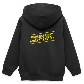 ich und mein Bart - Kinder Premium Organic Zip Hoodie - Schwarz - Hinten - AI Model Kid Male (0cm)