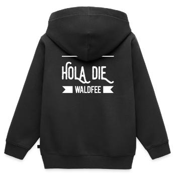 das ist stark - Kinder Premium Organic Zip Hoodie - Schwarz - Hinten - AI Model Kid Male (0cm)