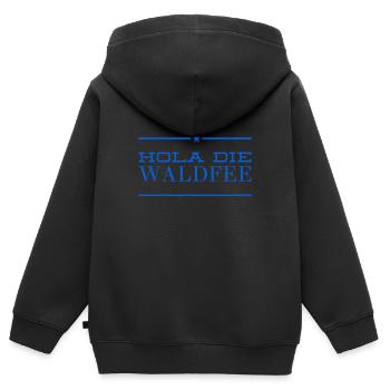 Überraschung - Kinder Premium Organic Zip Hoodie - Schwarz - Hinten - AI Model Kid Male (0cm)