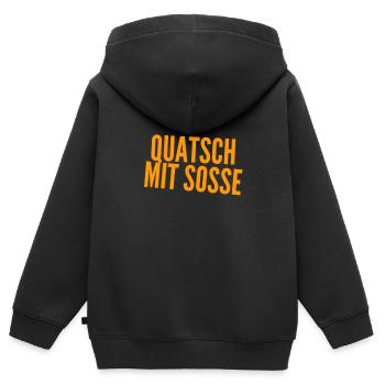 das ist Unfug - Kinder Premium Organic Zip Hoodie - Schwarz - Hinten - AI Model Kid Male (0cm)