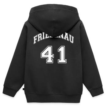 FRIEDENAU 41 Nostalgia Design Berlin District Zip Code - Kids Premium Organic Zip-up Hoodie - black - Back - AI Model Kid Male (0cm)