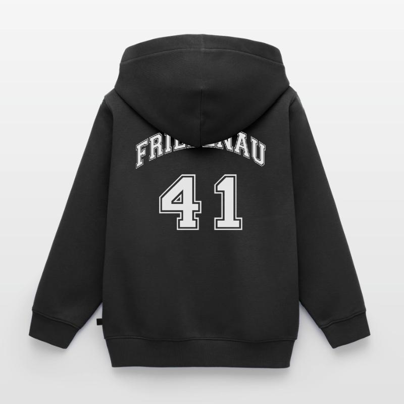 FRIEDENAU 41 Nostalgia Design Code postal du quartier de Berlin Sweat Premium à capuche zippé enfant bio