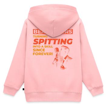 Beatboxing Musikalischer Humor Spucken Geschicklichkeit Humorvoll - Kinder Premium Organic Zip Hoodie - Rosa - Hinten - AI Model Kid Female (0cm)