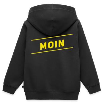 viele Grüße auf norddeutsch - Kinder Premium Organic Zip Hoodie - Schwarz - Hinten - AI Model Kid Male (0cm)