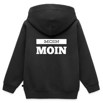 viele liebe Grüße - Kinder Premium Organic Zip Hoodie - Schwarz - Hinten - AI Model Kid Male (0cm)