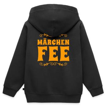 Je suis un conte de fées - Sweat Premium à capuche zippé enfant bio - noir - Dos - AI Model Kid Male (0cm)