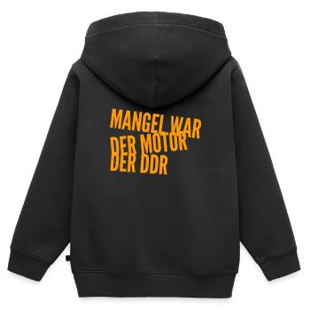 le moteur de la RDA - Sweat Premium à capuche zippé enfant bio - noir - Dos - AI Model Kid Male (0cm)