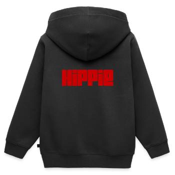 ich mag Hippies - Kinder Premium Organic Zip Hoodie - Schwarz - Hinten - AI Model Kid Male (0cm)