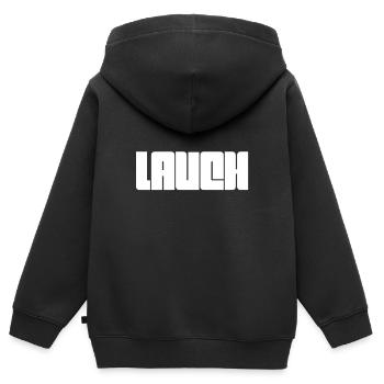voll der Lauch - Kinder Premium Organic Zip Hoodie - Schwarz - Hinten - AI Model Kid Male (0cm)