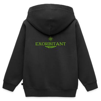 Je suis génial - Sweat Premium à capuche zippé enfant bio - noir - Dos - AI Model Kid Male (0cm)
