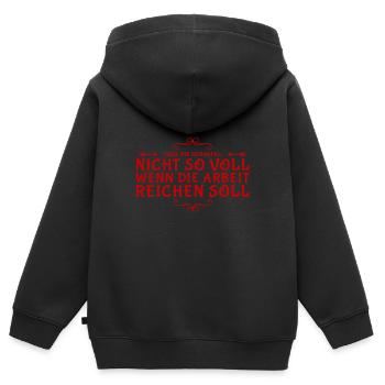mach entspannt - Kinder Premium Organic Zip Hoodie - Schwarz - Hinten - AI Model Kid Male (0cm)