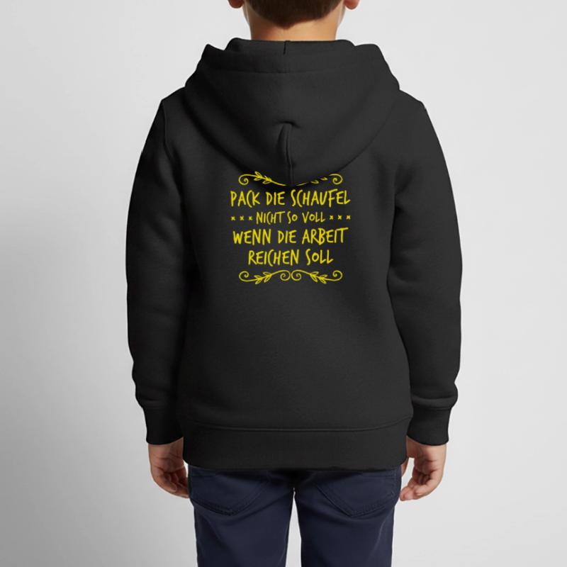 otherwise there will be no more work Kids Premium Organic Zip-up Hoodie