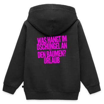 so ist der Dschungel - Kinder Premium Organic Zip Hoodie - Schwarz - Hinten - AI Model Kid Male (0cm)