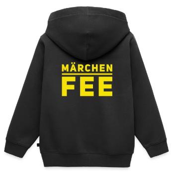 Un conte de fées - Sweat Premium à capuche zippé enfant bio - noir - Dos - AI Model Kid Male (0cm)