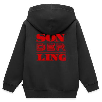 ich bin etwas besonderes - Kinder Premium Organic Zip Hoodie - Schwarz - Hinten - AI Model Kid Male (0cm)