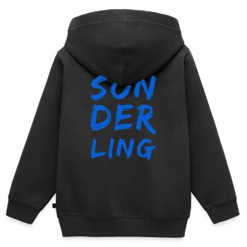 ich bin einzigartig - Kinder Premium Organic Zip Hoodie - Schwarz - Hinten - AI Model Kid Male (0cm)