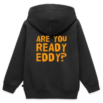 are you ready? - Kinder Premium Organic Zip Hoodie - Schwarz - Hinten - AI Model Kid Male (0cm)