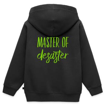 Je suis dans le chaos - Sweat Premium à capuche zippé enfant bio - noir - Dos - AI Model Kid Male (0cm)