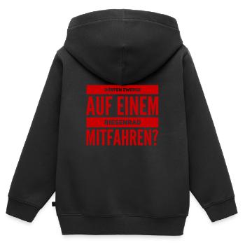 auf dem Riesenrad - Kinder Premium Organic Zip Hoodie - Schwarz - Hinten - AI Model Kid Male (0cm)