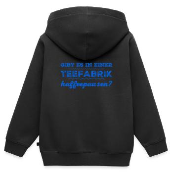in der Teefabrik - Kinder Premium Organic Zip Hoodie - Schwarz - Hinten - AI Model Kid Male (0cm)
